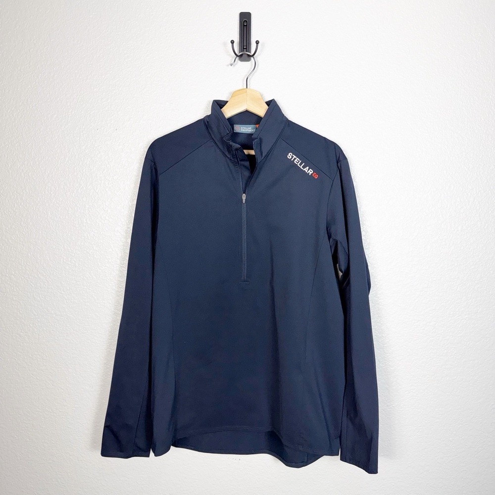 Stellar Equipment The Ultralight Mid T Neck 1/2 Zip Pullover Size L Blublack